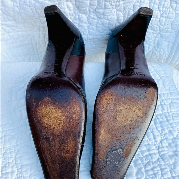 Rare Bi Color Prada Vero Cuoio leather pump Sz38.5 - Picture 8 of 10